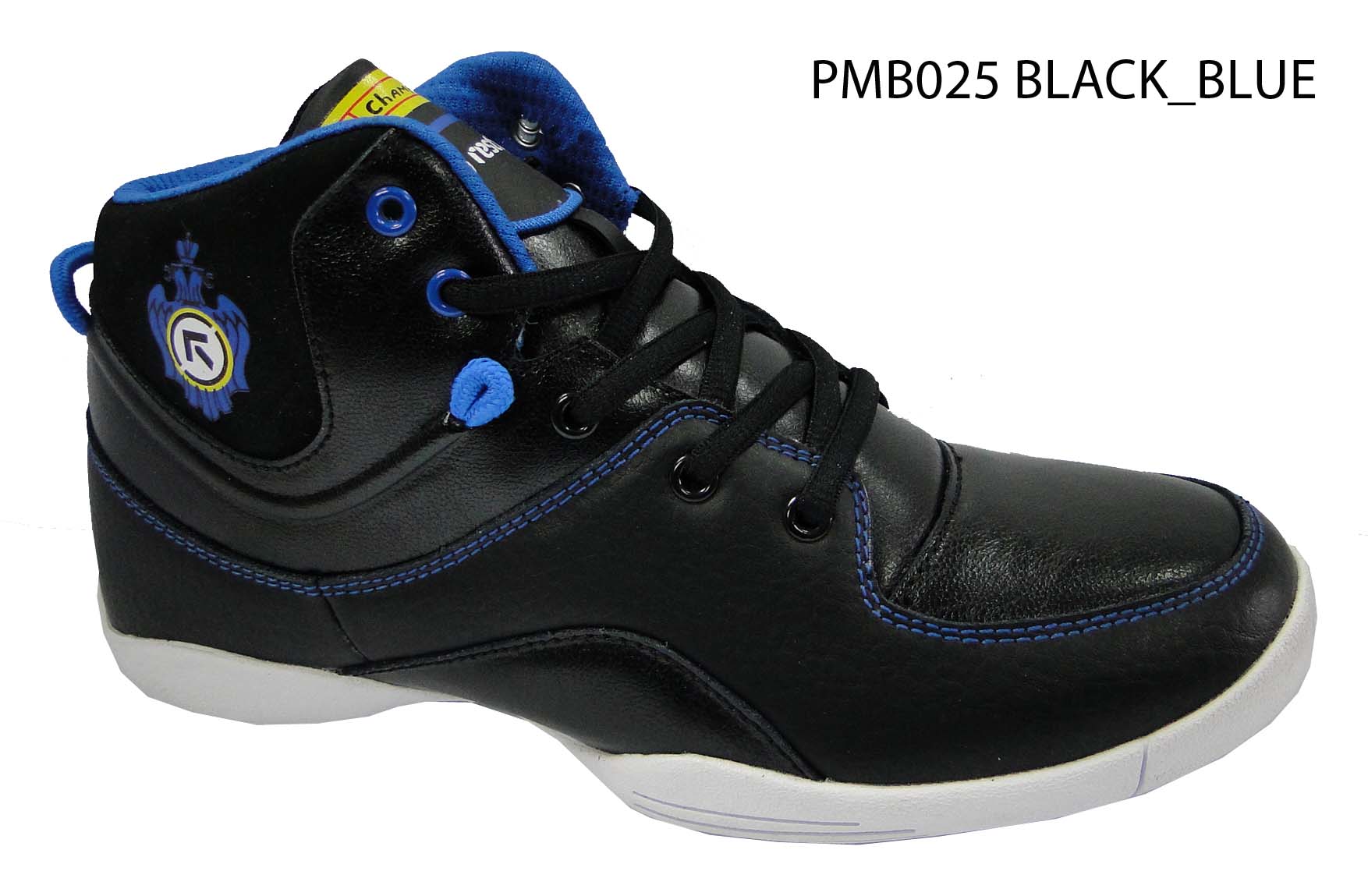 PMB025-R_BLACK_BLUE_Кросівок високий_42-46